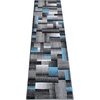 image:imageFlash Furniture Elio Collection Color Blocked Pattern Area Rug  High Pile Purple Olefin Rug  2 x 3 Area Rug  Jute Backing  Hallway Entryway BedroomBlue