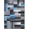 image:imageFlash Furniture Elio Collection Color Blocked Pattern Area Rug  High Pile Purple Olefin Rug  2 x 3 Area Rug  Jute Backing  Hallway Entryway BedroomBlue