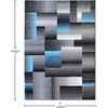 image:imageFlash Furniture Elio Collection Color Blocked Pattern Area Rug  High Pile Purple Olefin Rug  2 x 3 Area Rug  Jute Backing  Hallway Entryway BedroomBlue