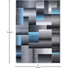 image:imageFlash Furniture Elio Collection Color Blocked Pattern Area Rug  High Pile Purple Olefin Rug  2 x 3 Area Rug  Jute Backing  Hallway Entryway BedroomBlue