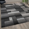 image:imageFlash Furniture Elio Collection Color Blocked Pattern Area Rug  High Pile Purple Olefin Rug  2 x 3 Area Rug  Jute Backing  Hallway Entryway BedroomGrey