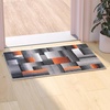image:imageFlash Furniture Elio Collection Color Blocked Pattern Area Rug  High Pile Purple Olefin Rug  2 x 3 Area Rug  Jute Backing  Hallway Entryway BedroomOrange