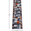 image:imageFlash Furniture Elio Collection Color Blocked Pattern Area Rug  High Pile Purple Olefin Rug  2 x 3 Area Rug  Jute Backing  Hallway Entryway BedroomOrange