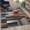 image:imageFlash Furniture Elio Collection Color Blocked Pattern Area Rug  High Pile Purple Olefin Rug  2 x 3 Area Rug  Jute Backing  Hallway Entryway BedroomOrange