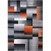image:imageFlash Furniture Elio Collection Color Blocked Pattern Area Rug  High Pile Purple Olefin Rug  2 x 3 Area Rug  Jute Backing  Hallway Entryway BedroomOrange