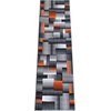 image:imageFlash Furniture Elio Collection Color Blocked Pattern Area Rug  High Pile Purple Olefin Rug  2 x 3 Area Rug  Jute Backing  Hallway Entryway BedroomOrange