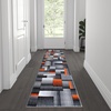 image:imageFlash Furniture Elio Collection Color Blocked Pattern Area Rug  High Pile Purple Olefin Rug  2 x 3 Area Rug  Jute Backing  Hallway Entryway BedroomOrange
