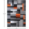 image:imageFlash Furniture Elio Collection Color Blocked Pattern Area Rug  High Pile Purple Olefin Rug  2 x 3 Area Rug  Jute Backing  Hallway Entryway BedroomOrange