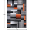 image:imageFlash Furniture Elio Collection Color Blocked Pattern Area Rug  High Pile Purple Olefin Rug  2 x 3 Area Rug  Jute Backing  Hallway Entryway BedroomOrange