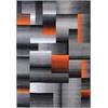 image:imageFlash Furniture Elio Collection Color Blocked Pattern Area Rug  High Pile Purple Olefin Rug  2 x 3 Area Rug  Jute Backing  Hallway Entryway BedroomOrange