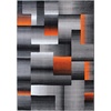 image:imageFlash Furniture Elio Collection Color Blocked Pattern Area Rug  High Pile Purple Olefin Rug  2 x 3 Area Rug  Jute Backing  Hallway Entryway BedroomOrange