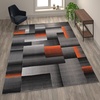 image:imageFlash Furniture Elio Collection Color Blocked Pattern Area Rug  High Pile Purple Olefin Rug  2 x 3 Area Rug  Jute Backing  Hallway Entryway BedroomOrange