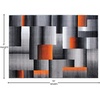 image:imageFlash Furniture Elio Collection Color Blocked Pattern Area Rug  High Pile Purple Olefin Rug  2 x 3 Area Rug  Jute Backing  Hallway Entryway BedroomOrange