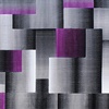 image:imageFlash Furniture Elio Collection Color Blocked Pattern Area Rug  High Pile Purple Olefin Rug  2 x 3 Area Rug  Jute Backing  Hallway Entryway BedroomPurple