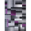 image:imageFlash Furniture Elio Collection Color Blocked Pattern Area Rug  High Pile Purple Olefin Rug  2 x 3 Area Rug  Jute Backing  Hallway Entryway BedroomPurple