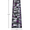 image:imageFlash Furniture Elio Collection Color Blocked Pattern Area Rug  High Pile Purple Olefin Rug  2 x 3 Area Rug  Jute Backing  Hallway Entryway BedroomPurple