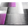image:imageFlash Furniture Elio Collection Color Blocked Pattern Area Rug  High Pile Purple Olefin Rug  2 x 3 Area Rug  Jute Backing  Hallway Entryway BedroomPurple