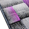 image:imageFlash Furniture Elio Collection Color Blocked Pattern Area Rug  High Pile Purple Olefin Rug  2 x 3 Area Rug  Jute Backing  Hallway Entryway BedroomPurple