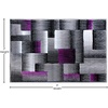 image:imageFlash Furniture Elio Collection Color Blocked Pattern Area Rug  High Pile Purple Olefin Rug  2 x 3 Area Rug  Jute Backing  Hallway Entryway BedroomPurple