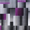 image:imageFlash Furniture Elio Collection Color Blocked Pattern Area Rug  High Pile Purple Olefin Rug  2 x 3 Area Rug  Jute Backing  Hallway Entryway BedroomPurple