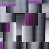 image:imageFlash Furniture Elio Collection Color Blocked Pattern Area Rug  High Pile Purple Olefin Rug  2 x 3 Area Rug  Jute Backing  Hallway Entryway BedroomPurple