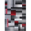 image:imageFlash Furniture Elio Collection Color Blocked Pattern Area Rug  High Pile Purple Olefin Rug  2 x 3 Area Rug  Jute Backing  Hallway Entryway BedroomRed