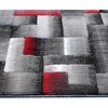 image:imageFlash Furniture Elio Collection Color Blocked Pattern Area Rug  High Pile Purple Olefin Rug  2 x 3 Area Rug  Jute Backing  Hallway Entryway BedroomRed