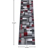 image:imageFlash Furniture Elio Collection Color Blocked Pattern Area Rug  High Pile Purple Olefin Rug  2 x 3 Area Rug  Jute Backing  Hallway Entryway BedroomRed