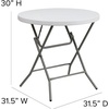 image:imageFlash Furniture Elon Commercial Grade 263Foot Round Granite White Plastic Folding Table