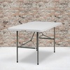 image:imageFlash Furniture Elon Commercial Grade 5Foot BiFold Granite White Plastic Folding Table