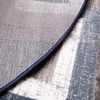 image:imageFlash Furniture Gideon Collection 8 x 8 Round Abstract Area Rug  Turquoise Grey and White Olefin Facing  Cotton Backing  Living Room or BedroomBlue