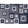 image:imageFlash Furniture Gideon Collection 8 x 8 Round Abstract Area Rug  Turquoise Grey and White Olefin Facing  Cotton Backing  Living Room or BedroomBlue