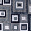 image:imageFlash Furniture Gideon Collection 8 x 8 Round Abstract Area Rug  Turquoise Grey and White Olefin Facing  Cotton Backing  Living Room or BedroomBlue