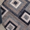 image:imageFlash Furniture Gideon Collection 8 x 8 Round Abstract Area Rug  Turquoise Grey and White Olefin Facing  Cotton Backing  Living Room or BedroomBlue