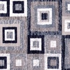 image:imageFlash Furniture Gideon Collection 8 x 8 Round Abstract Area Rug  Turquoise Grey and White Olefin Facing  Cotton Backing  Living Room or BedroomBlue