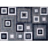 image:imageFlash Furniture Gideon Collection 8 x 8 Round Abstract Area Rug  Turquoise Grey and White Olefin Facing  Cotton Backing  Living Room or BedroomBlue