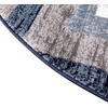 image:imageFlash Furniture Gideon Collection 8 x 8 Round Abstract Area Rug  Turquoise Grey and White Olefin Facing  Cotton Backing  Living Room or BedroomBlue