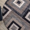 image:imageFlash Furniture Gideon Collection 8 x 8 Round Abstract Area Rug  Turquoise Grey and White Olefin Facing  Cotton Backing  Living Room or BedroomBlue