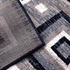 image:imageFlash Furniture Gideon Collection 8 x 8 Round Abstract Area Rug  Turquoise Grey and White Olefin Facing  Cotton Backing  Living Room or BedroomBlue