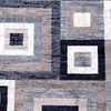 image:imageFlash Furniture Gideon Collection 8 x 8 Round Abstract Area Rug  Turquoise Grey and White Olefin Facing  Cotton Backing  Living Room or BedroomBlue