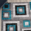 image:imageFlash Furniture Gideon Collection 8 x 8 Round Abstract Area Rug  Turquoise Grey and White Olefin Facing  Cotton Backing  Living Room or BedroomTurquoise