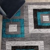 image:imageFlash Furniture Gideon Collection 8 x 8 Round Abstract Area Rug  Turquoise Grey and White Olefin Facing  Cotton Backing  Living Room or BedroomTurquoise