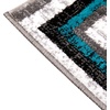image:imageFlash Furniture Gideon Collection 8 x 8 Round Abstract Area Rug  Turquoise Grey and White Olefin Facing  Cotton Backing  Living Room or BedroomTurquoise