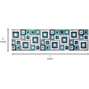 image:imageFlash Furniture Gideon Collection 8 x 8 Round Abstract Area Rug  Turquoise Grey and White Olefin Facing  Cotton Backing  Living Room or BedroomTurquoise
