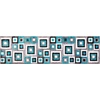 image:imageFlash Furniture Gideon Collection 8 x 8 Round Abstract Area Rug  Turquoise Grey and White Olefin Facing  Cotton Backing  Living Room or BedroomTurquoise