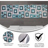 image:imageFlash Furniture Gideon Collection 8 x 8 Round Abstract Area Rug  Turquoise Grey and White Olefin Facing  Cotton Backing  Living Room or BedroomTurquoise