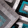 image:imageFlash Furniture Gideon Collection 8 x 8 Round Abstract Area Rug  Turquoise Grey and White Olefin Facing  Cotton Backing  Living Room or BedroomTurquoise