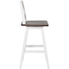image:imageFlash Furniture Gwendolyn Commercial Modern Farmhouse Barstool  Antique White Wash Frame  Gray Wash Seat  Counter Height  360 Swivel Seat  Integrated FootrestAntique White Wash FrameGray Wash Seat