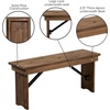 image:imageFlash Furniture HERCULES 40 x 12 Folding Farm Bench Solid Pine Entryway Bench in Light NaturalAntique Rustic