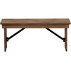 image:imageFlash Furniture HERCULES 40 x 12 Folding Farm Bench Solid Pine Entryway Bench in Light NaturalAntique Rustic
